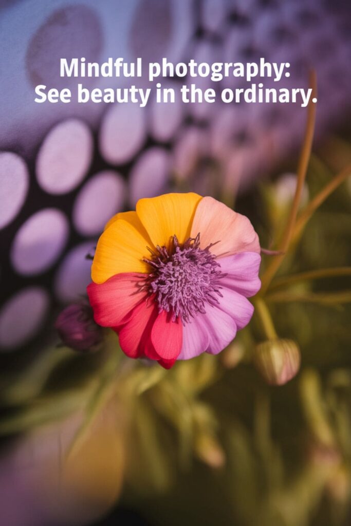 A camera capturing beautiful natural details like flowers or textures