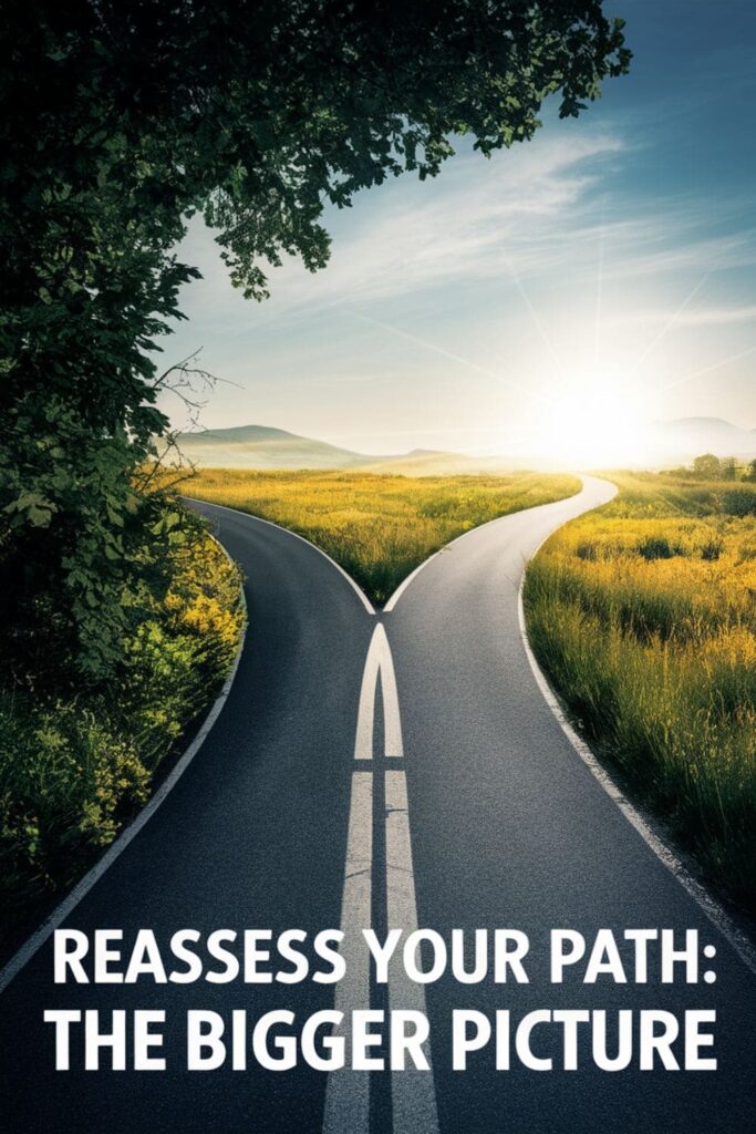 A fork in a road with one path brighter than the other