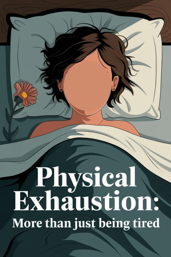 A tired person in bed or a wilted flower