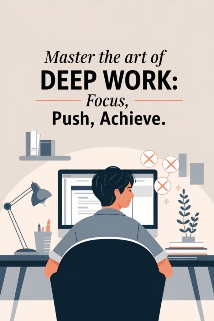 Person working in a distraction-free space with a focused desk setup