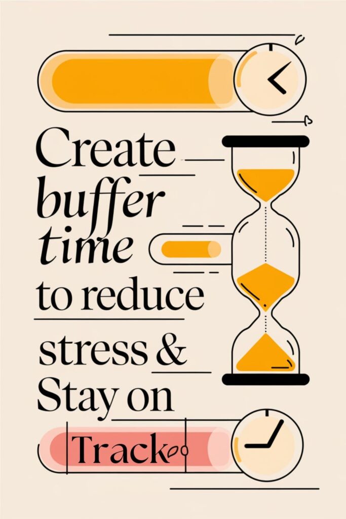 Task list with buffer time gaps between appointments